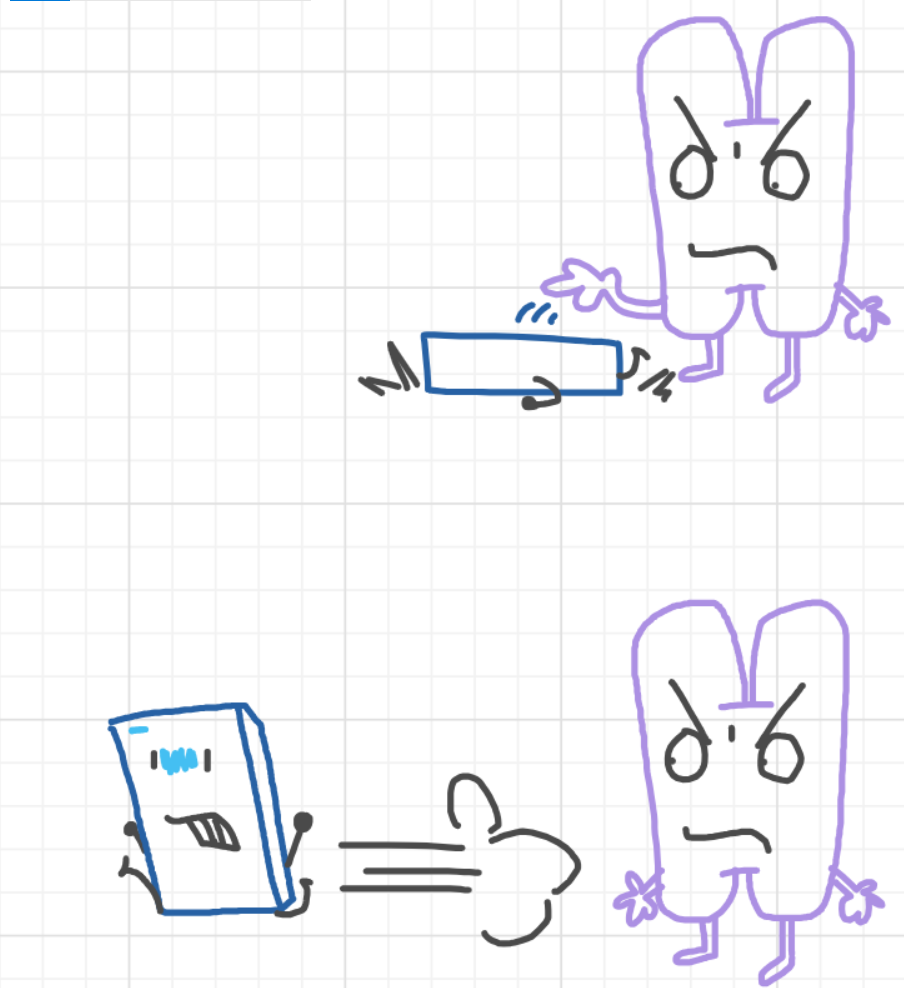 A panel from Running Duos, episode four of the Board Boards object show by Furretwalk/WalkingFurret.